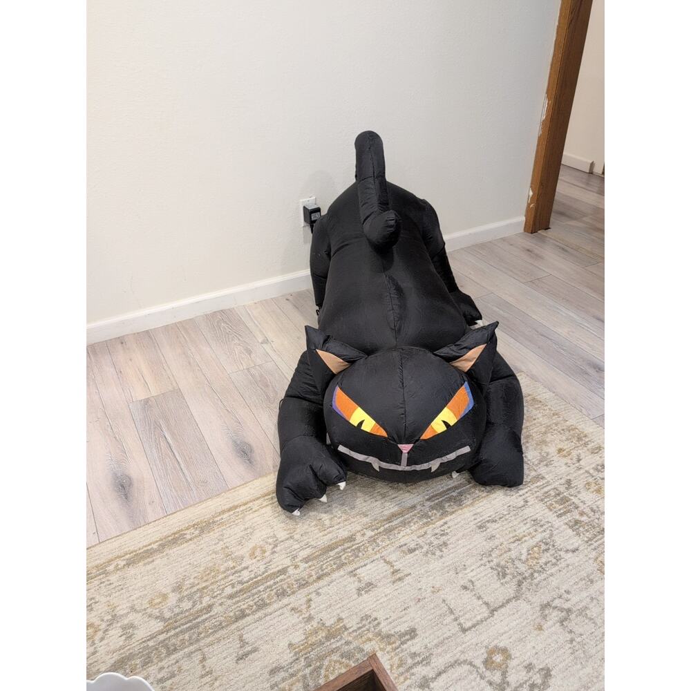 Halloween‎ Black Cat Airblown Inflatable Decoration Blow-up 4 feet Tested.